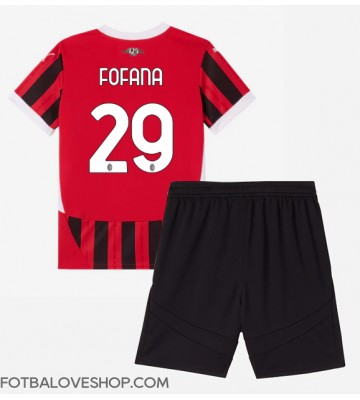 AC Milan Youssouf Fofana #29 Dětské Domácí Dres 2024-25 Krátký Rukáv (+ trenýrky)